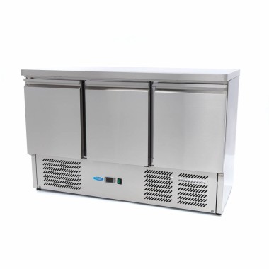 Maxima - Réfrigérateur de comptoir - 400L - 137cm - 3 portes