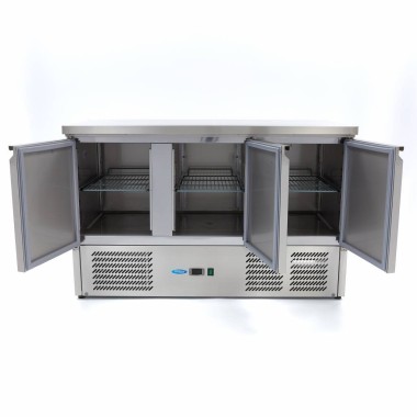 Maxima - Réfrigérateur de comptoir - 400L - 137cm - 3 portes