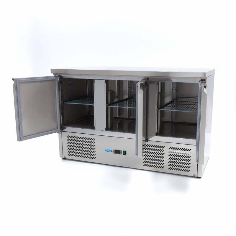 Maxima - Réfrigérateur de comptoir - 400L - 137cm - 3 portes