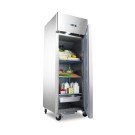 Maxima - Réfrigérateur - 600L - 3 étagères réglables (2/1 GN) - sur roulettes - inox