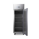 Maxima - Réfrigérateur - 600L - 3 étagères réglables (2/1 GN) - sur roulettes - inox