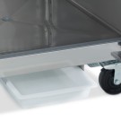 Maxima - Réfrigérateur - 600L - 3 étagères réglables (2/1 GN) - sur roulettes - inox