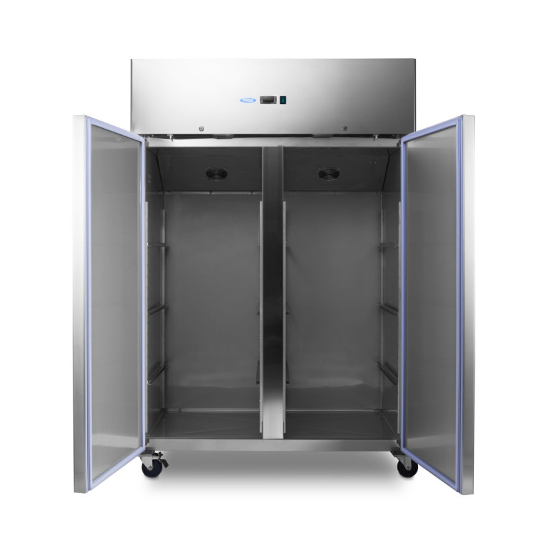 Maxima - Réfrigérateur - 1200L - 6 étagères ajustables (2/1 GN) - sur roulettes inox