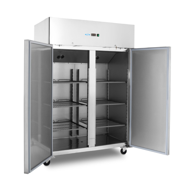 Maxima - Réfrigérateur - 1200L - 6 étagères ajustables (2/1 GN) - sur roulettes inox