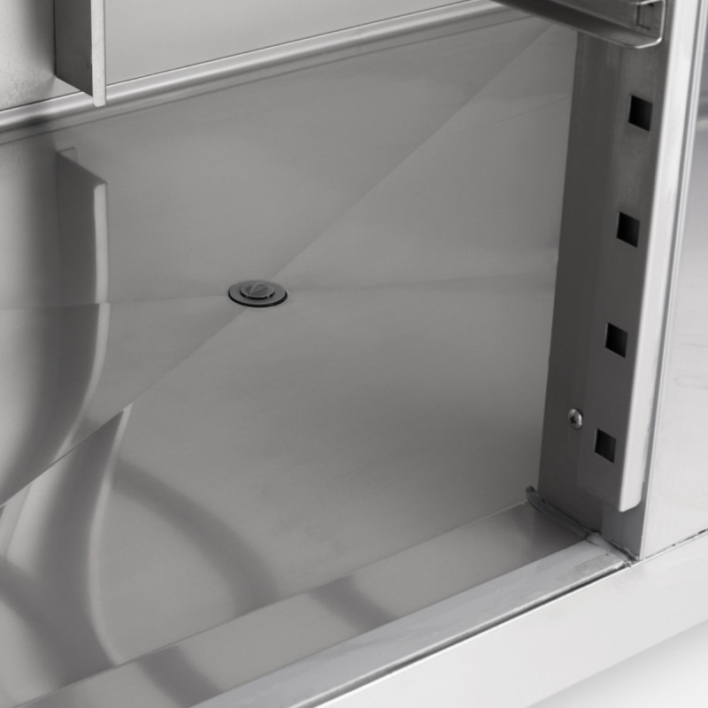 Maxima - Réfrigérateur - 1200L - 6 étagères ajustables (2/1 GN) - sur roulettes inox