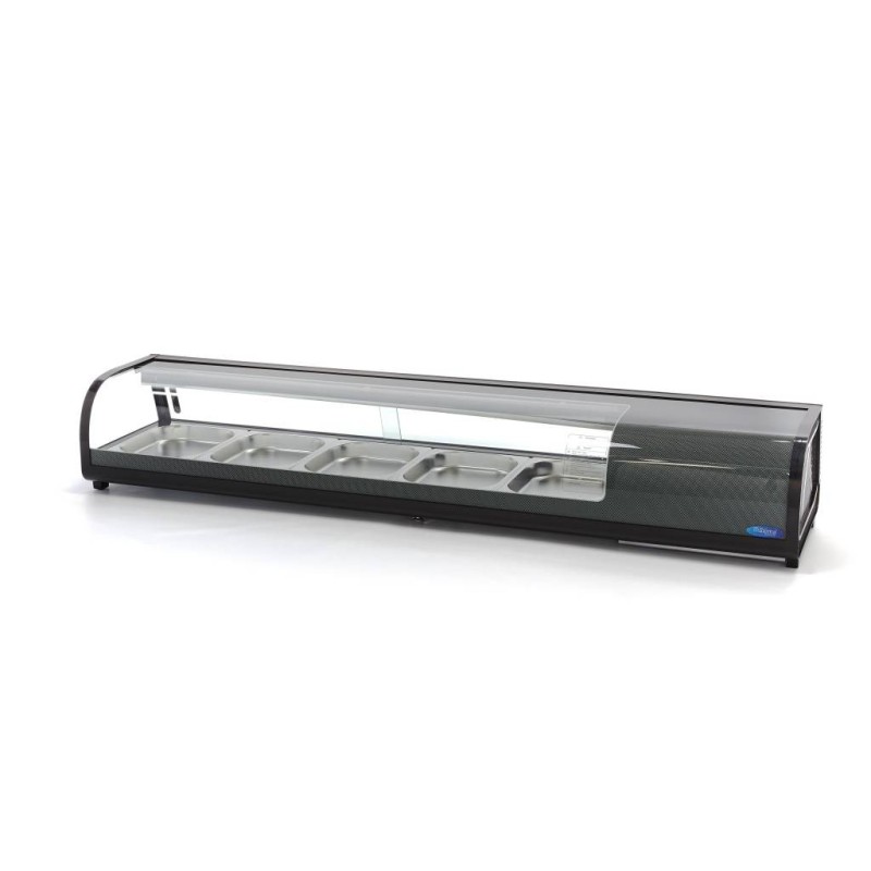 Maxima - Présentoir de Sushi et Tapas - 132 litres - inclut 5 x 1/2 GN - Sur table