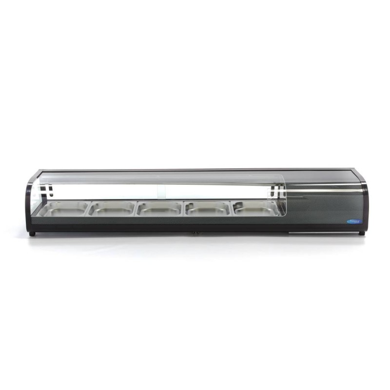 Maxima - Présentoir de Sushi et Tapas - 132 litres - inclut 5 x 1/2 GN - Sur table