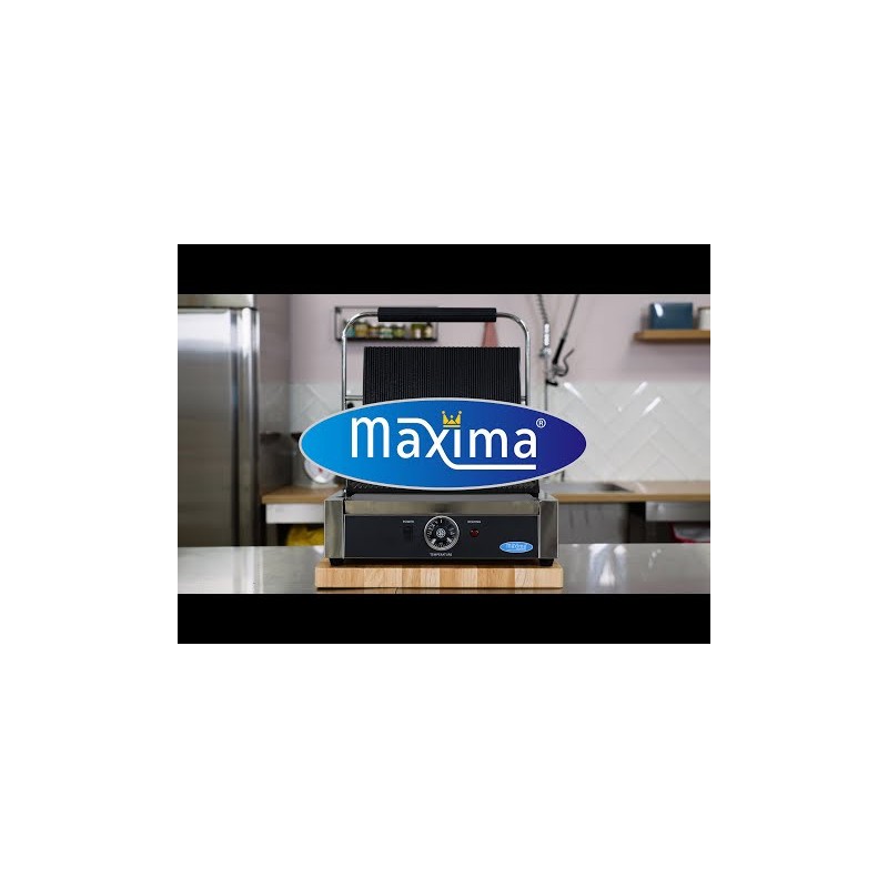 Maxima - Grill Rainurée - Plaque Simple - 33,5cm