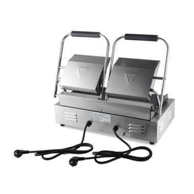 Maxima - Grill Contact - Rainuré - Double Plaque de Grill - 2 x 22cm