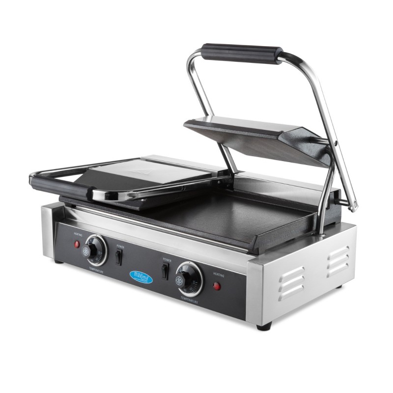 Maxima - Grill contact - Lisse - Double plaque de grill - 2 x 22cm