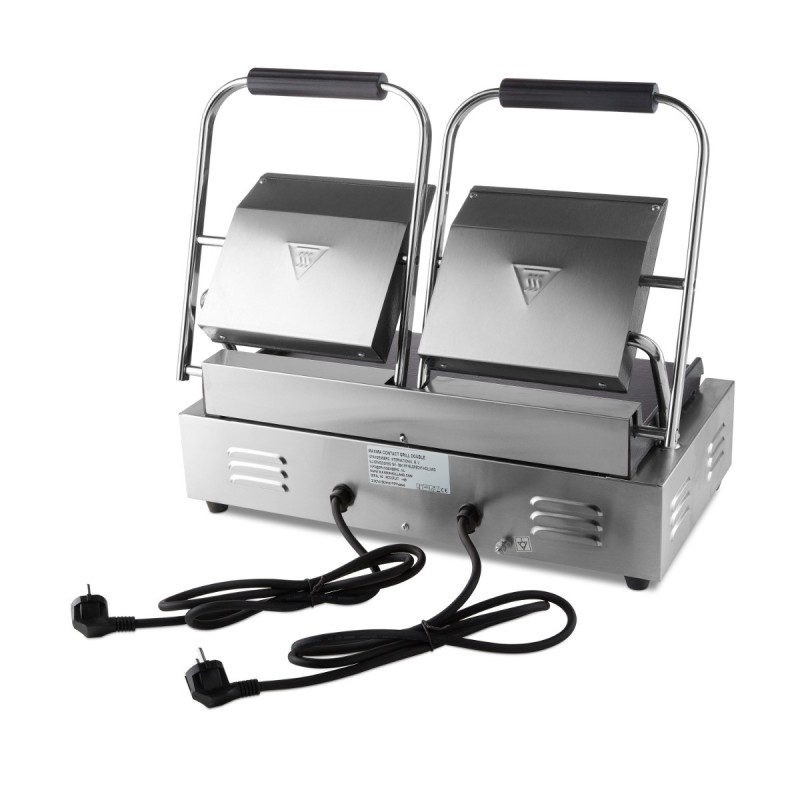 Maxima - Grill contact - Lisse - Double plaque de grill - 2 x 22cm