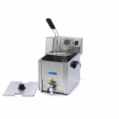 Maxima - Friteuse professionnelle - 8L - 1 panier - avec robinet de vidange