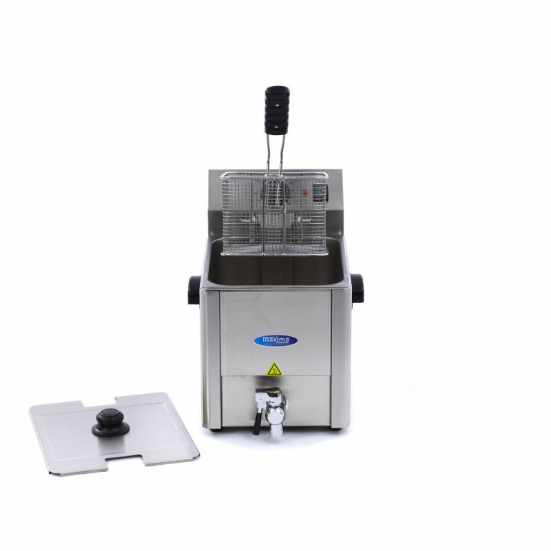 Maxima - Friteuse professionnelle - 8L - 1 panier - avec robinet de vidange