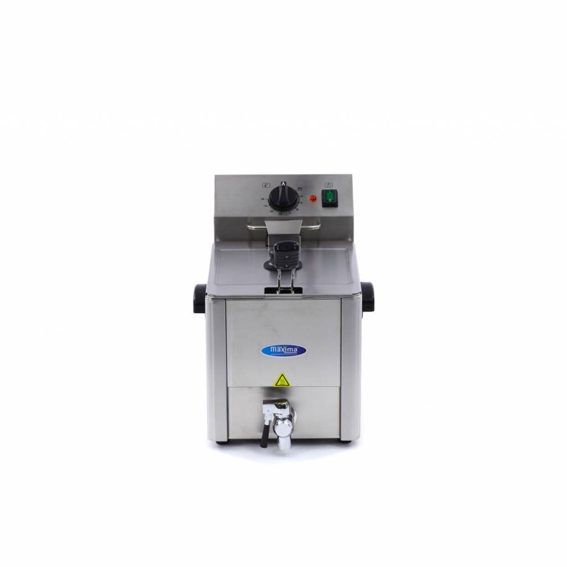 Maxima - Friteuse professionnelle - 8L - 1 panier - avec robinet de vidange