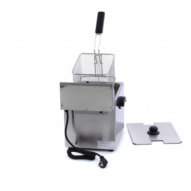 Maxima - Friteuse professionnelle - 8L - 1 panier - avec robinet de vidange