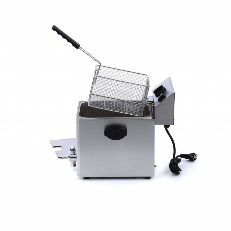 Maxima - Friteuse professionnelle - 8L - 1 panier - avec robinet de vidange