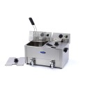 Maxima - Friteuse - 2 x 8L - 2 paniers - avec robinet de vidange