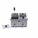 Maxima - Friteuse - 2 x 8L - 2 paniers - avec robinet de vidange