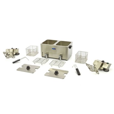 Maxima - Friteuse - 2 x 8L - 2 paniers - avec robinet de vidange