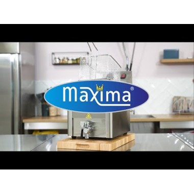 Maxima - Friteuse - 2 x 8L - 2 paniers - avec robinet de vidange