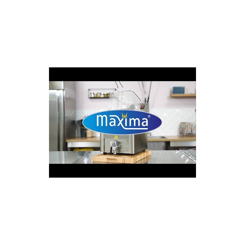 Maxima - Friteuse - 2 x 8L - 2 paniers - avec robinet de vidange