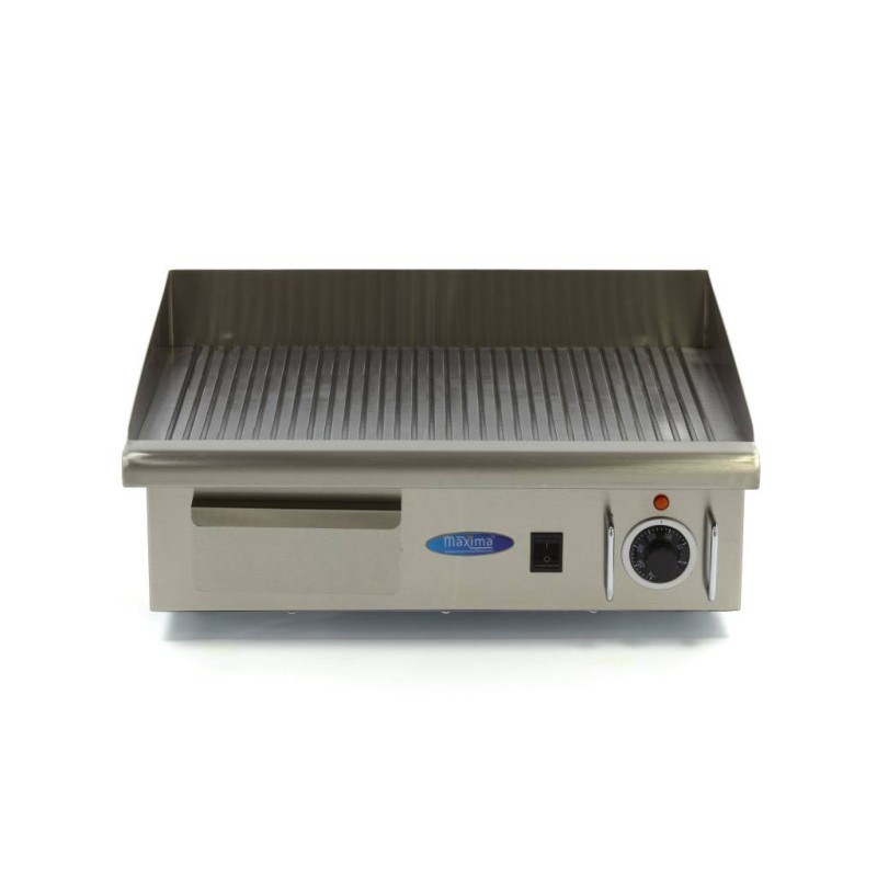 Maxima - Plaque de cuisson - Rainurée - 55cm - incluant un bac de récupération