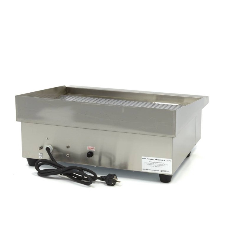 Maxima - Plaque de cuisson - Rainurée - 55cm - incluant un bac de récupération