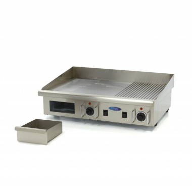 Maxima - Plaque de cuisson - Demi-rainurée - 73 cm - avec bac de récupération - 400V