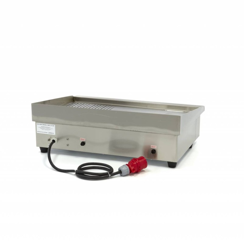 Maxima - Plaque de cuisson - Demi-rainurée - 73 cm - avec bac de récupération - 400V