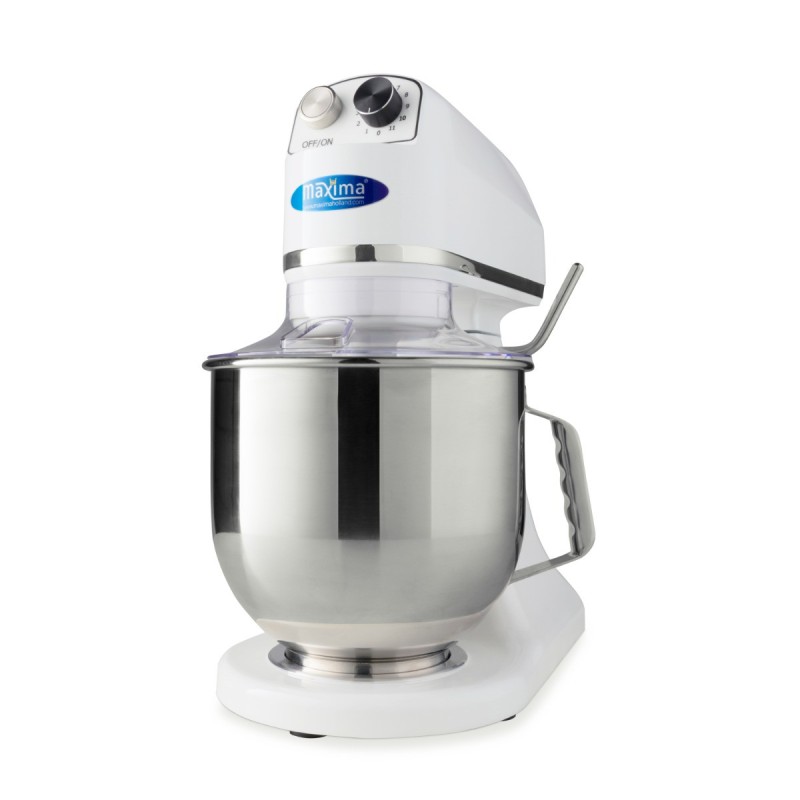 Maxima - Batteur sur socle - 7L - Jusqu'à 2kg de pâte - Blanc