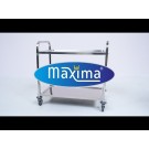Maxima - Chariot de service en acier inoxydable - 2 étagères