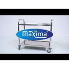 Maxima - Chariot de service en acier inoxydable - 3 étagères