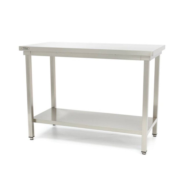 Maxima - Table en acier inoxydable - 80 x 60cm - Hauteur réglable