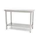 Maxima - Table en acier inoxydable - 80 x 60cm - Hauteur réglable