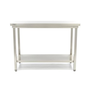 Maxima - Table en acier inoxydable - 80 x 60cm - Hauteur réglable
