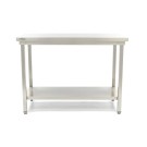 Maxima - Table en acier inoxydable - 80 x 60cm - Hauteur réglable
