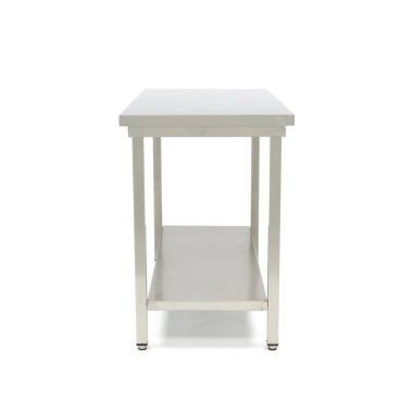 Maxima - Table en acier inoxydable - 80 x 60cm - Hauteur réglable