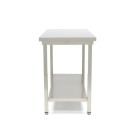 Maxima - Table en acier inoxydable - 80 x 60cm - Hauteur réglable
