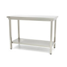 Maxima - Table en acier inoxydable - 100 x 60 cm - Hauteur réglable