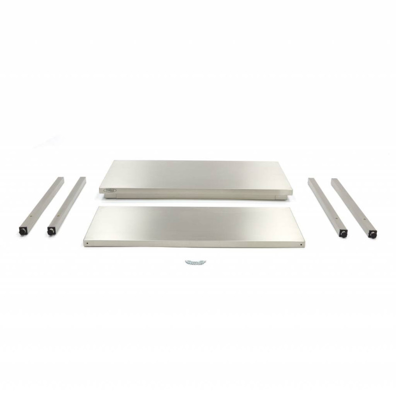 Maxima - Table en acier inoxydable - 100 x 60 cm - Hauteur réglable