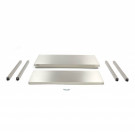 Maxima - Table en acier inoxydable - 100 x 60 cm - Hauteur réglable