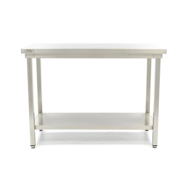 Maxima - Table en acier inoxydable - 100 x 60 cm - Hauteur réglable