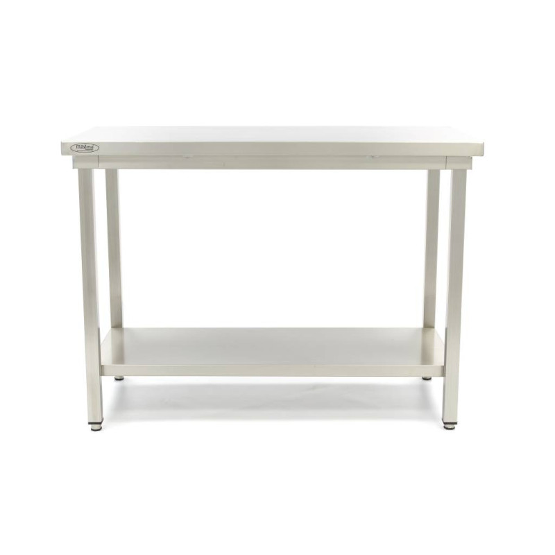 Maxima - Table en acier inoxydable - 100 x 60 cm - Hauteur réglable