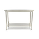 Maxima - Table en acier inoxydable - 100 x 60 cm - Hauteur réglable