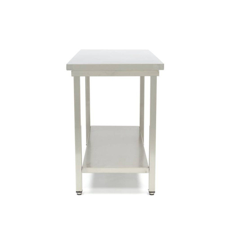 Maxima - Table en acier inoxydable - 100 x 60 cm - Hauteur réglable