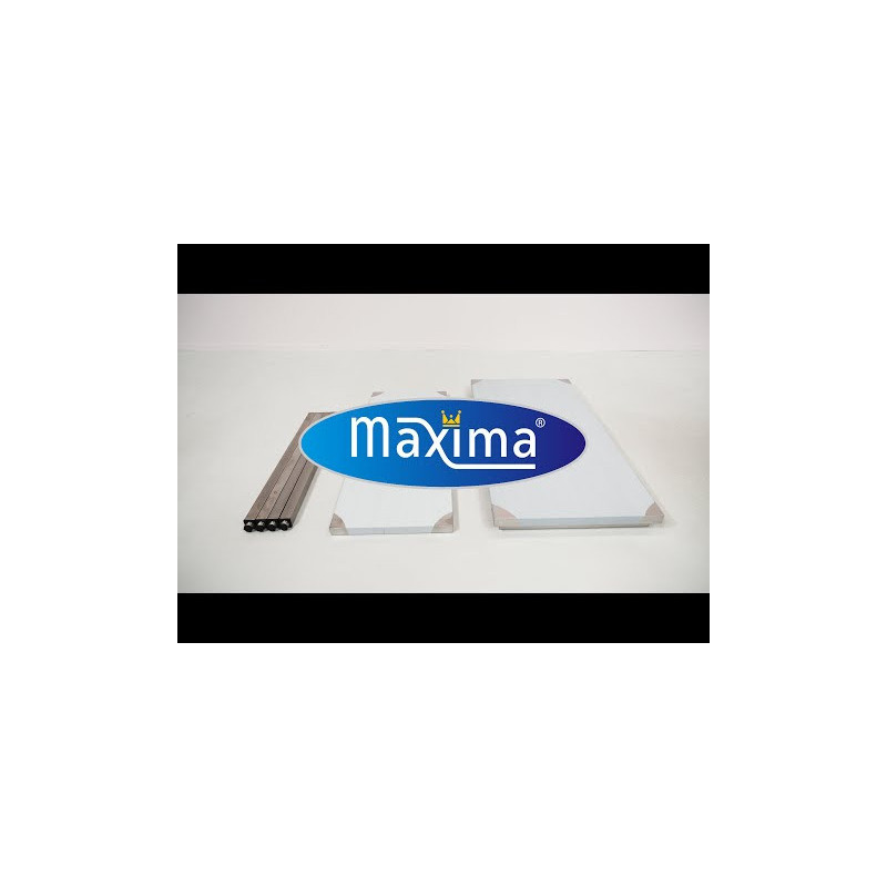 Maxima - Table en acier inoxydable - 100 x 60 cm - Hauteur réglable