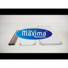 Maxima - Table en acier inoxydable - 100 x 60 cm - Hauteur réglable