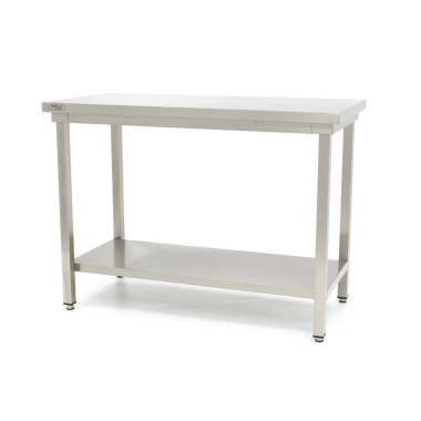 Maxima - Table en acier inoxydable - 120 x 60 cm - Hauteur ajustable