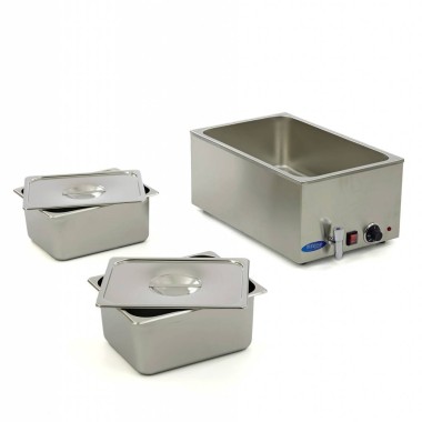Maxima - Bain-Marie - avec robinet - incluant 2 sets de bacs GN 1/2 - Électrique