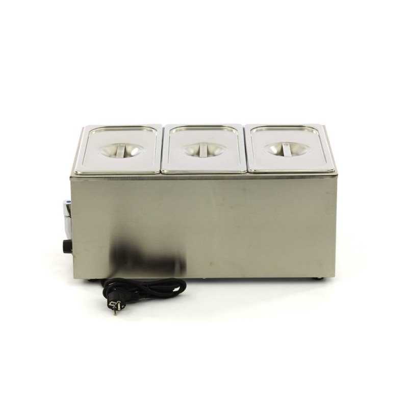Maxima - Bain-Marie - avec robinet - incluant un ensemble de 3 bacs GN 1/3 - Électrique